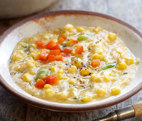Sweet summer corn soup