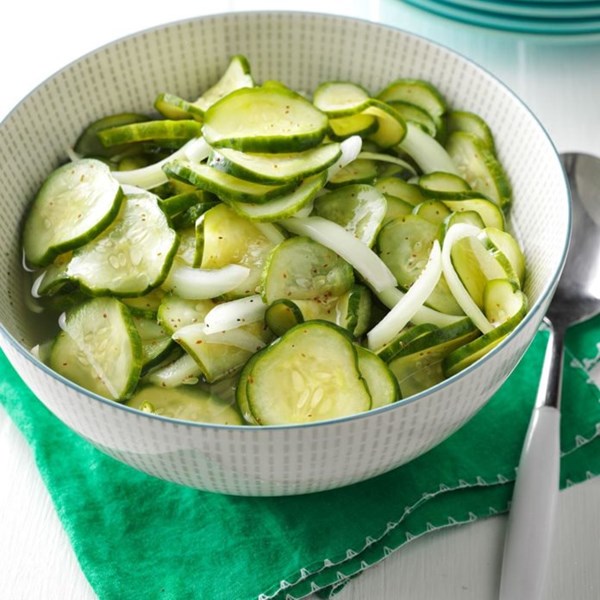 Sweet-tart cucumber salad