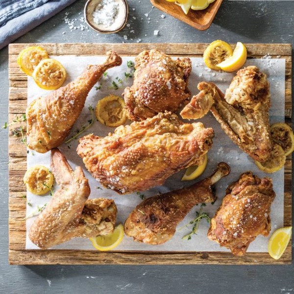 Sweet tea-brined fried turkey
