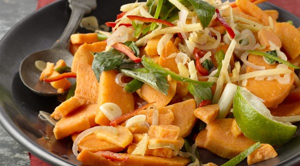Sweet yams in ginger-stick curry