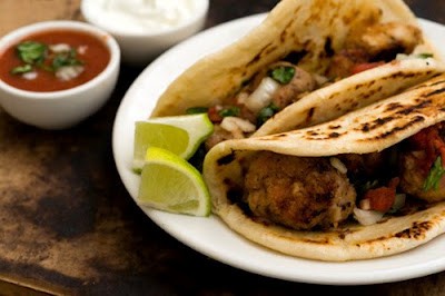 Sweetbread tacos (Mollejas tacos)