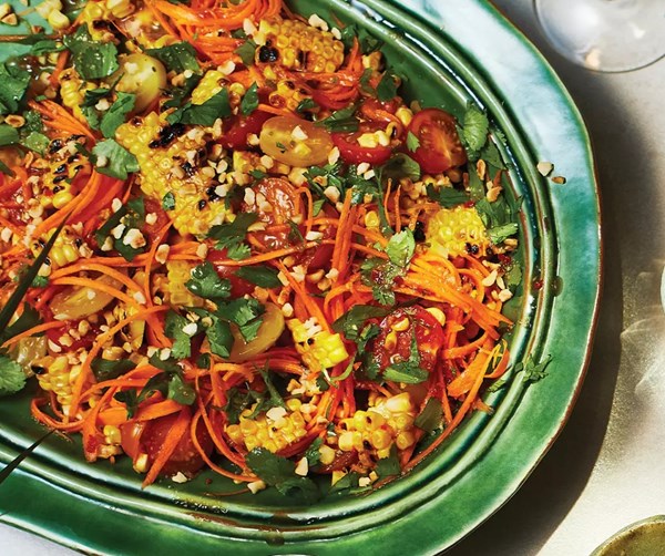 Sweetcorn & mixed tomato som tam
