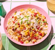 Sweetcorn & pancetta orzotto