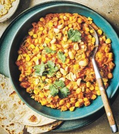 Sweetcorn & peanut curry
