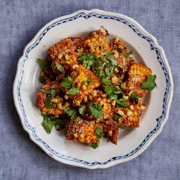 Sweetcorn and peanut curry (Makai paka)