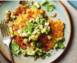 Sweetcorn fritters with chipotle sauce