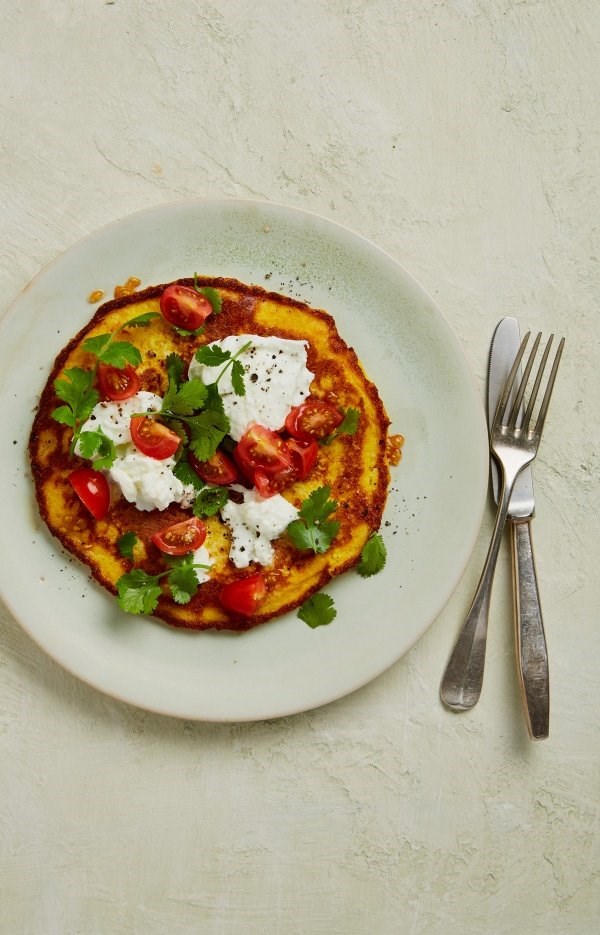 Sweetcorn griddle pancakes