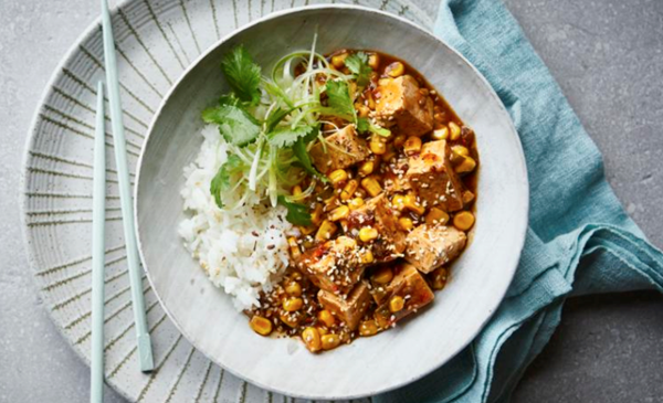 Sweetcorn mapo tofu