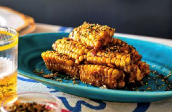 Sweetcorn with black pepper sauce