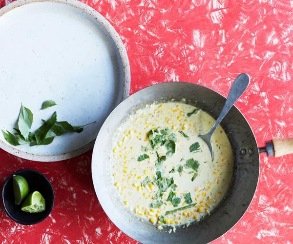 Sweetcorn with coconut milk