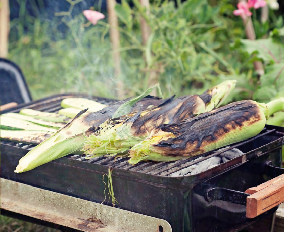 Sweetcorn with flower and herb butter
