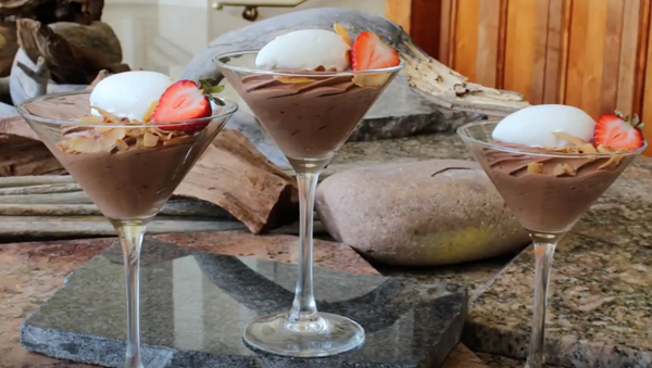 SweetLeaf dark chocolate mousse and coconut whipped cream