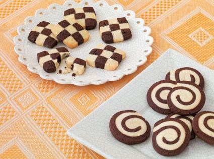 Swirl cookies made from French sablé dough (Sablés)