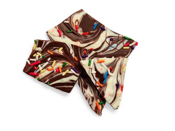Swirled chocolate bark