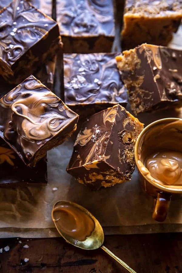 Swirled chocolate butterscotch bars