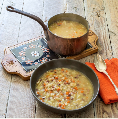 Swiss barley soup (Gerstensuppe)
