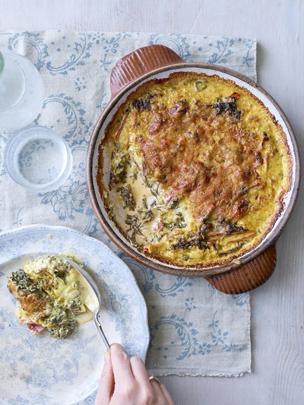 Swiss chard & Gruyère gratin