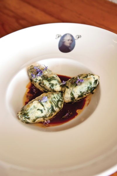 Swiss chard and cheese dumplings (Strozzapreti)