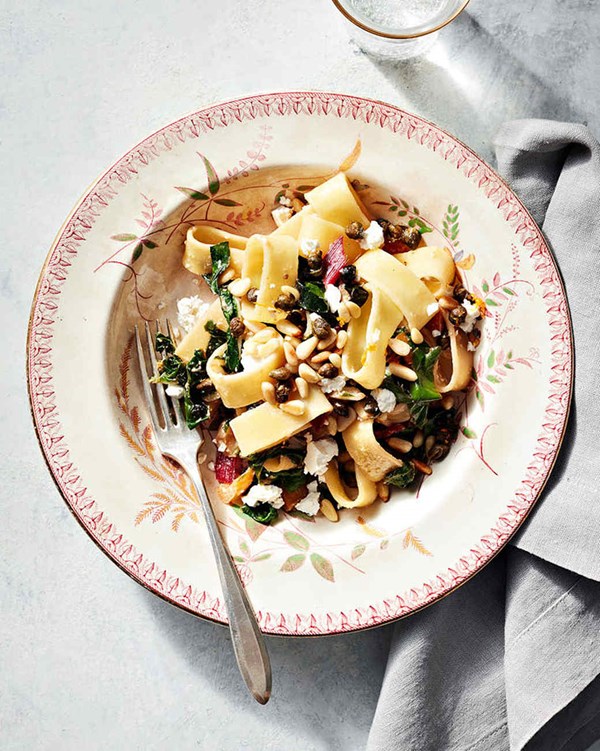 Swiss-chard and feta pasta