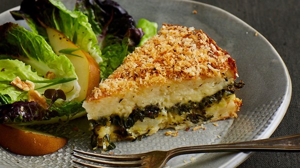 Swiss chard and Fontina potato pie