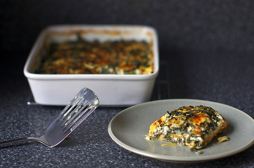 Swiss chard and sweet potato gratin