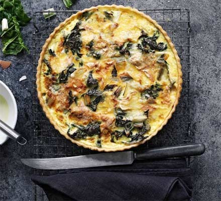 Swiss chard and vacherin tart
