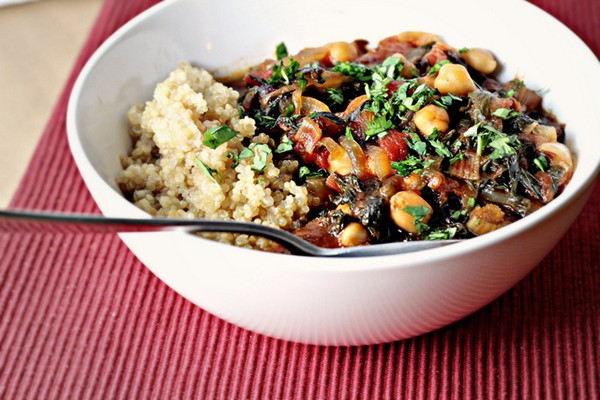 Swiss chard, chickpea and tamarind stew