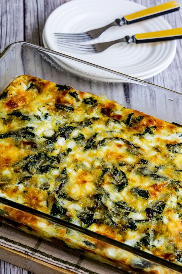 Swiss chard egg bake (with cottage cheese)