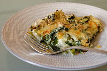 Swiss chard gratin with vegan Bechamel