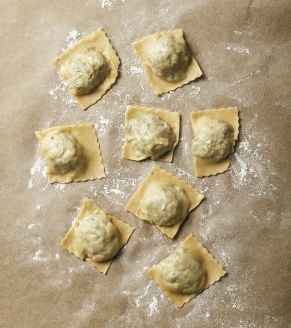 Swiss chard ravioli