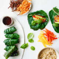 Swiss chard summer rolls