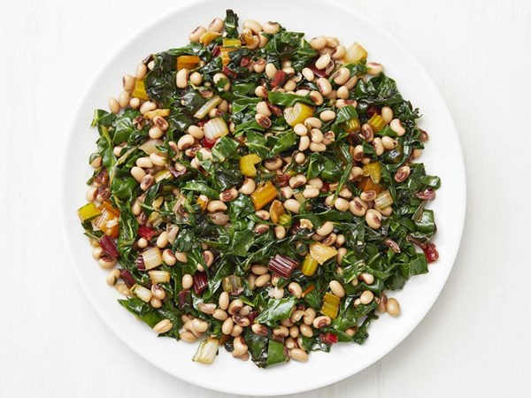 Swiss chard with black-eyed peas