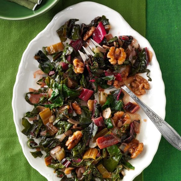Swiss chard with onions & garlic