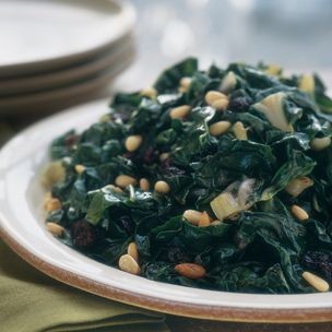 Swiss chard with raisins and pine nuts