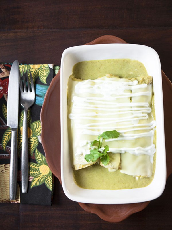 Swiss enchiladas (Enchiladas Suizas)