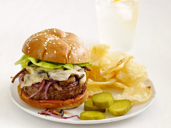 Swiss mushroom burgers