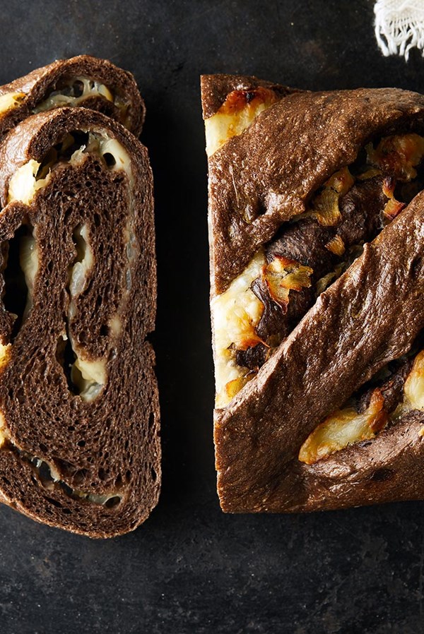 Swiss onion rye bread