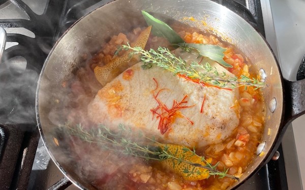 Swordfish à la bouillabaisse