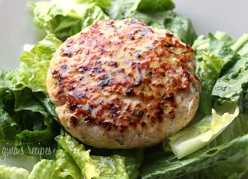 Swordfish burgers with lemon vinaigrette