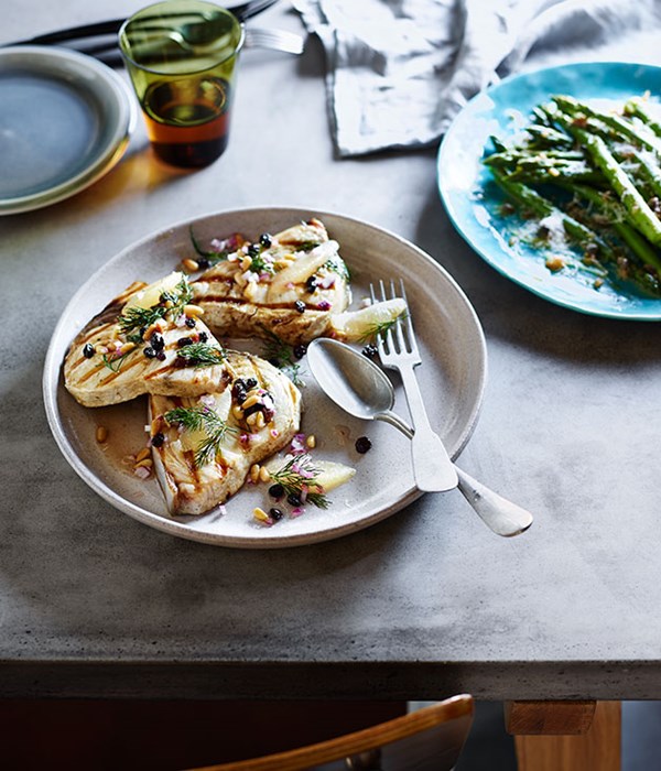 Swordfish with agrodolce sauce