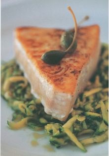 Swordfish with courgettes