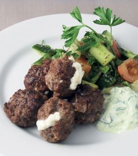 Symi meatballs with yoghurt sauce