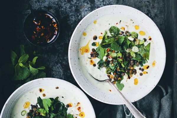 Syrian yogurt soup (Lebaniyye)