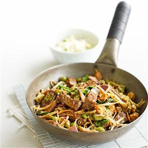 Szechuan beef with vegetables