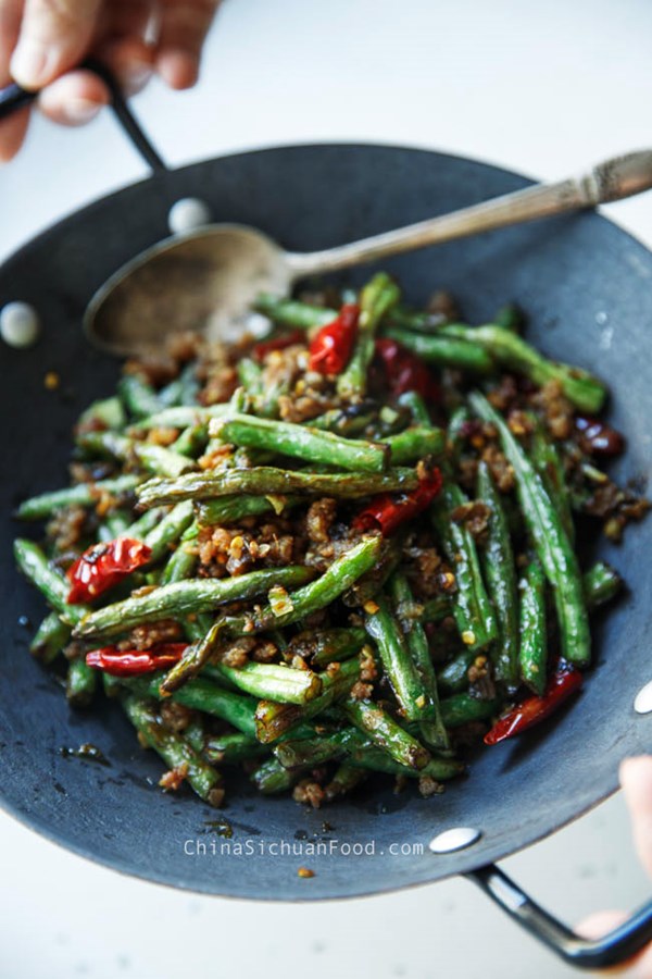 Szechuan dry fried green beans 