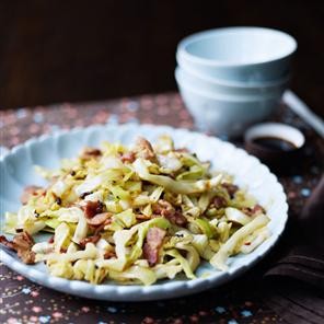 Szechuan smoky bacon cabbage