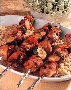 Szechuan swordfish brochettes
