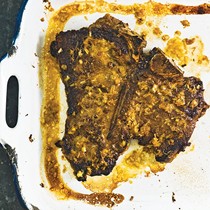 T-bone steak with lemongrass-habanero marinade