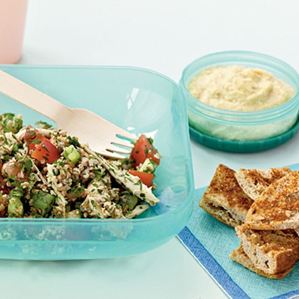 Tabbouleh with chicken and red pepper