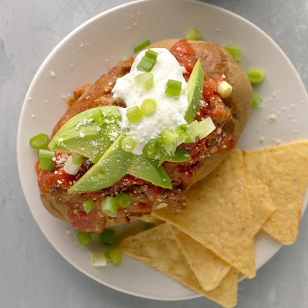 Taco baked potatoes